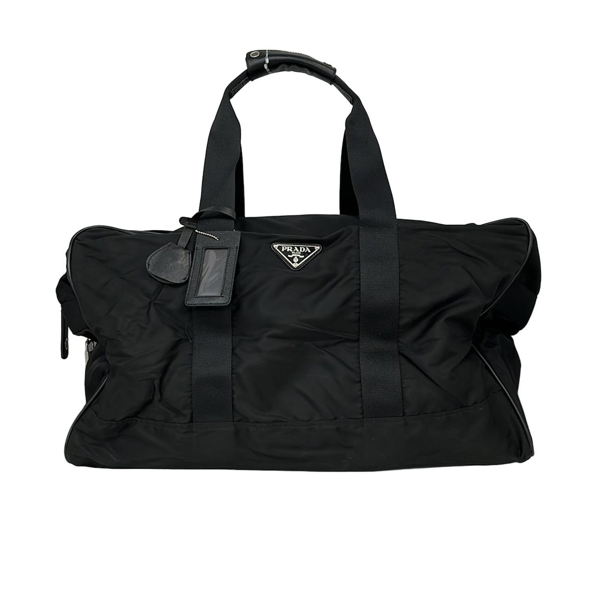 PRADA プラダ ボストンバッグ 黒 本体ロックなし レザー