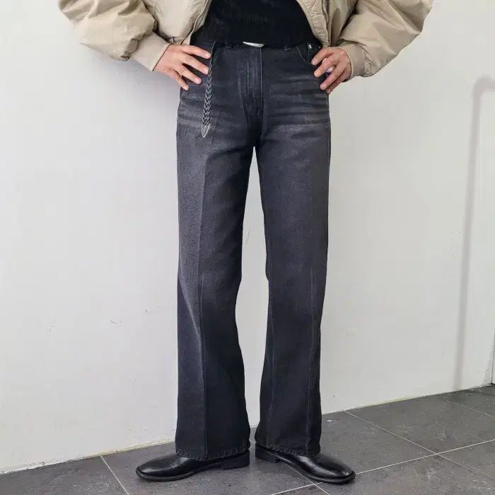 メンズ Classicハイウエスト ストレート Regularフィット デニム ズボン 3 COLOR