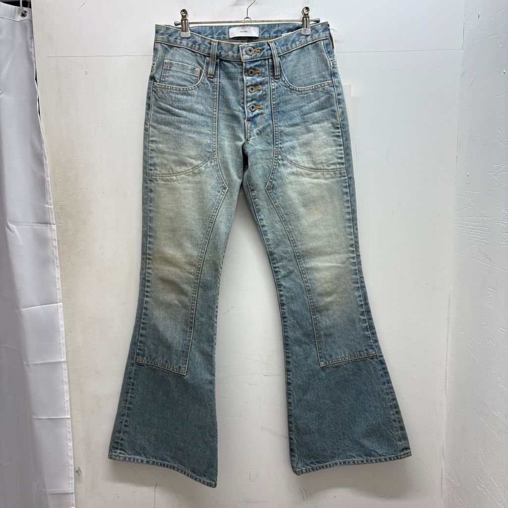 シュガーヒル Double Knee Bell Bottom フ デニムパンツ ブルー系 size 1 中目黒B 01
