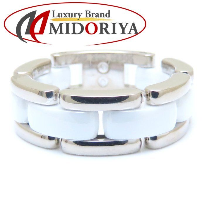 CHANEL シャネル ウルトラ コレクション リング 指輪 ミディアムモデル 55 16号 J 2642 K 18 WG ホワイトゴールドxホワイトセラミック レディース|294740 BJ