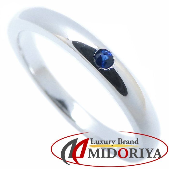 TIFFANY-Co. ティファニー スタッキング バンド リング 指輪 サファイヤ 10.5号 エルサペレッティ シルバー925 レディース|294753 BJ