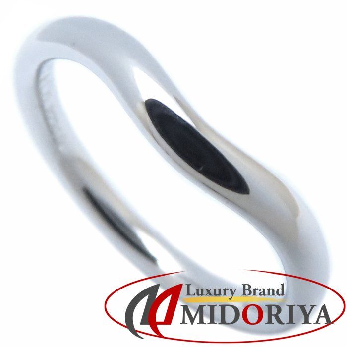 TIFFANY-Co. ティファニー カーブド バンド リング 指輪 8号 エルサペレッティ Pt 950プラチナ レディース|294754 BJ