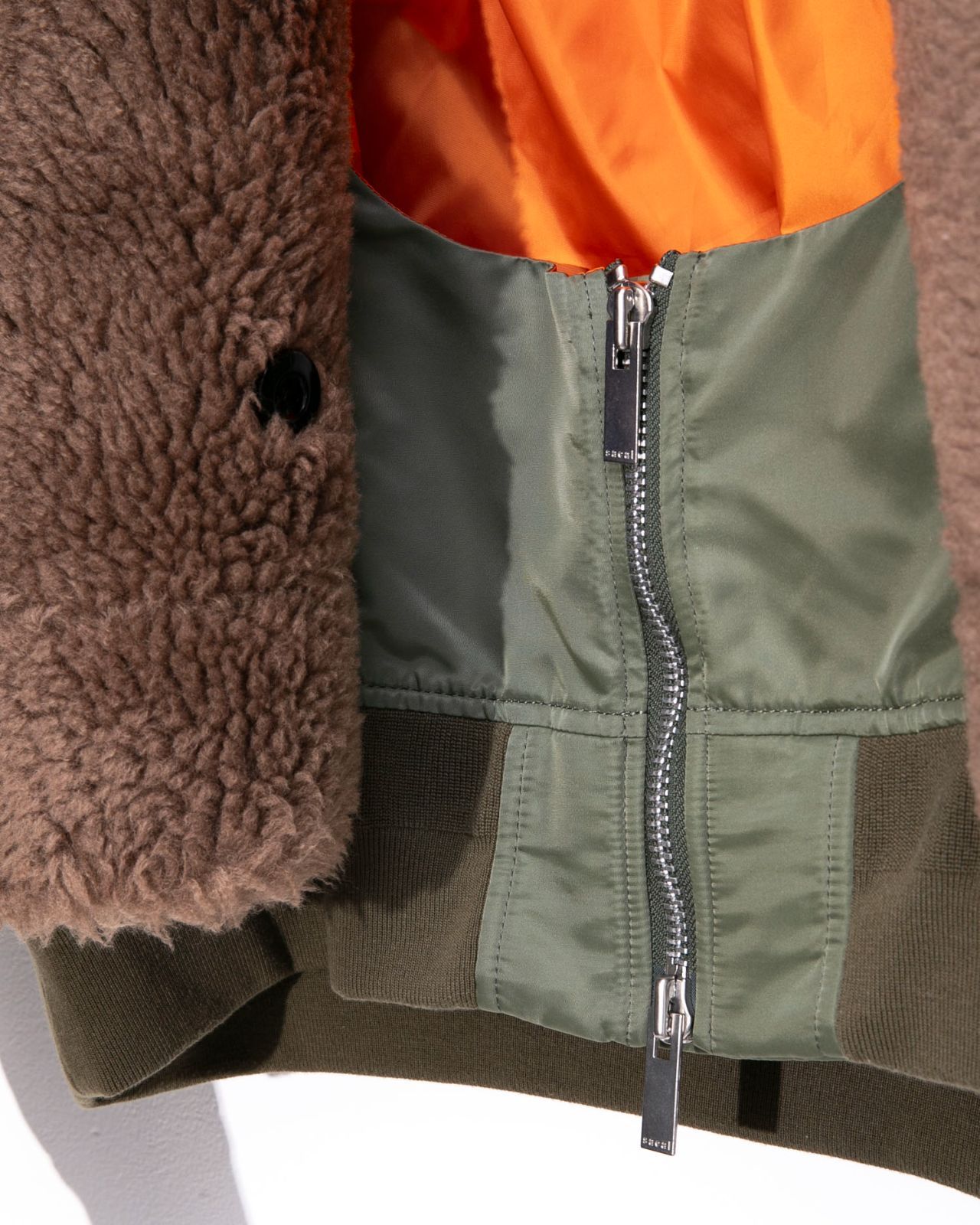 sacai サカイ フェイクシアリング ナイロンツイルブルゾン - メルカリ