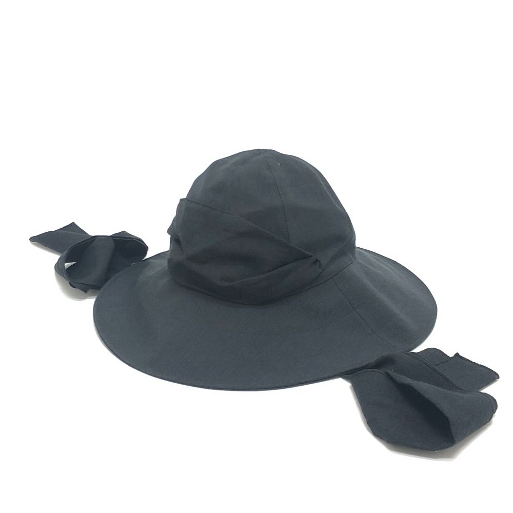 CLANE クラネ ハット KIJIMA コラボ 16136 8182 麻 ブラック