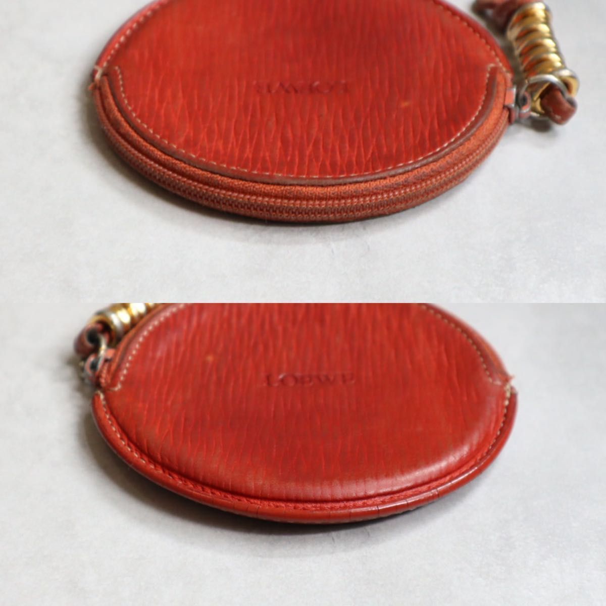 美品 LOEWE ロエベ　ケース ベラスケス ラウンド 小銭入れ LOEWE ロエベ / ベラスケスコインケース 小銭入れ オレンジ レザー