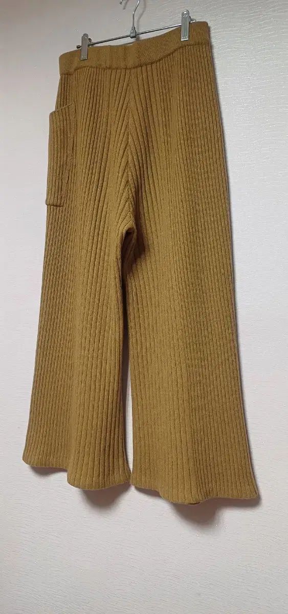  ハンサムシステムカシミア100ワイドニットズボン66 スラックス パンツ