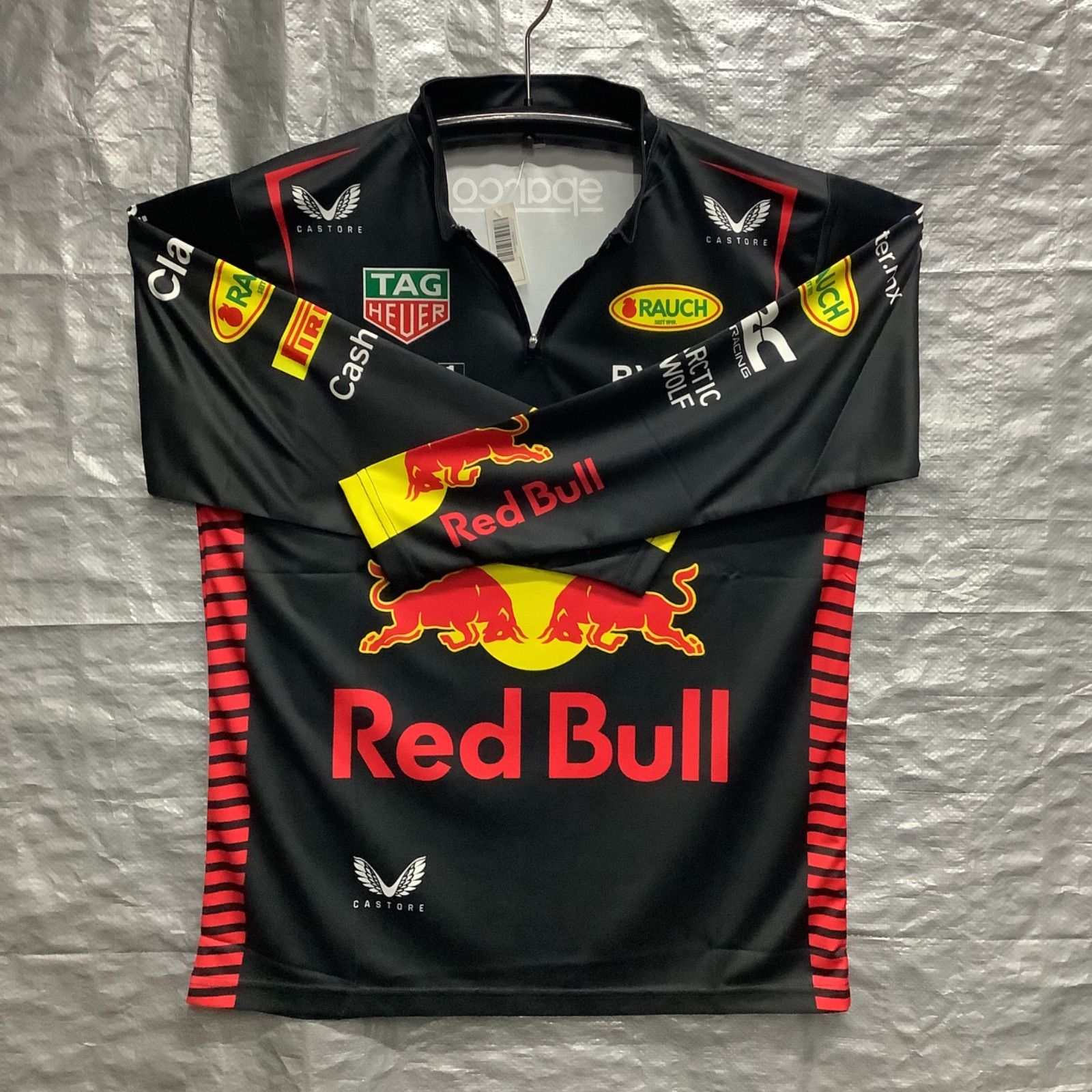 長袖ピットシャツ Red Bull ブラック XL. L. M. S. レッドブル 長袖 