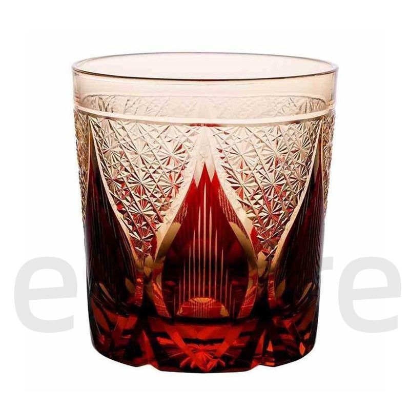  江戸切子 クリスタルタンブラー 手彫り 木箱入り 2点まとめて 265 ml 349 g ウィスキー ロックグラス 冷茶 コップ 伝統工芸 ギフト プレゼント 贈答品 コップ グラス コップ グラス 酒器