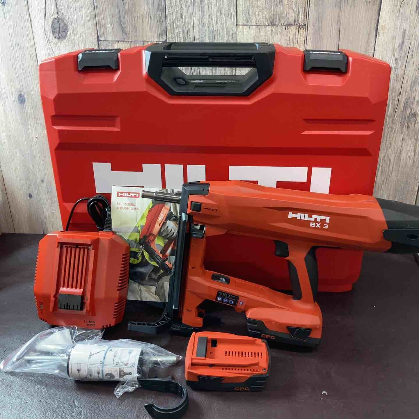 ♥品 店頭展示品 HILTI ヒルティ バッテリー式鋲打ち機 BX 3-ME P 2|2.6 Ahコンボ ガス銃