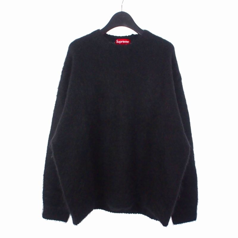 Supreme （シュプリーム）ブラック モヘアセーター シュプリーム SUPREME 25FW Brushed Mohair Sweater モヘア ニット