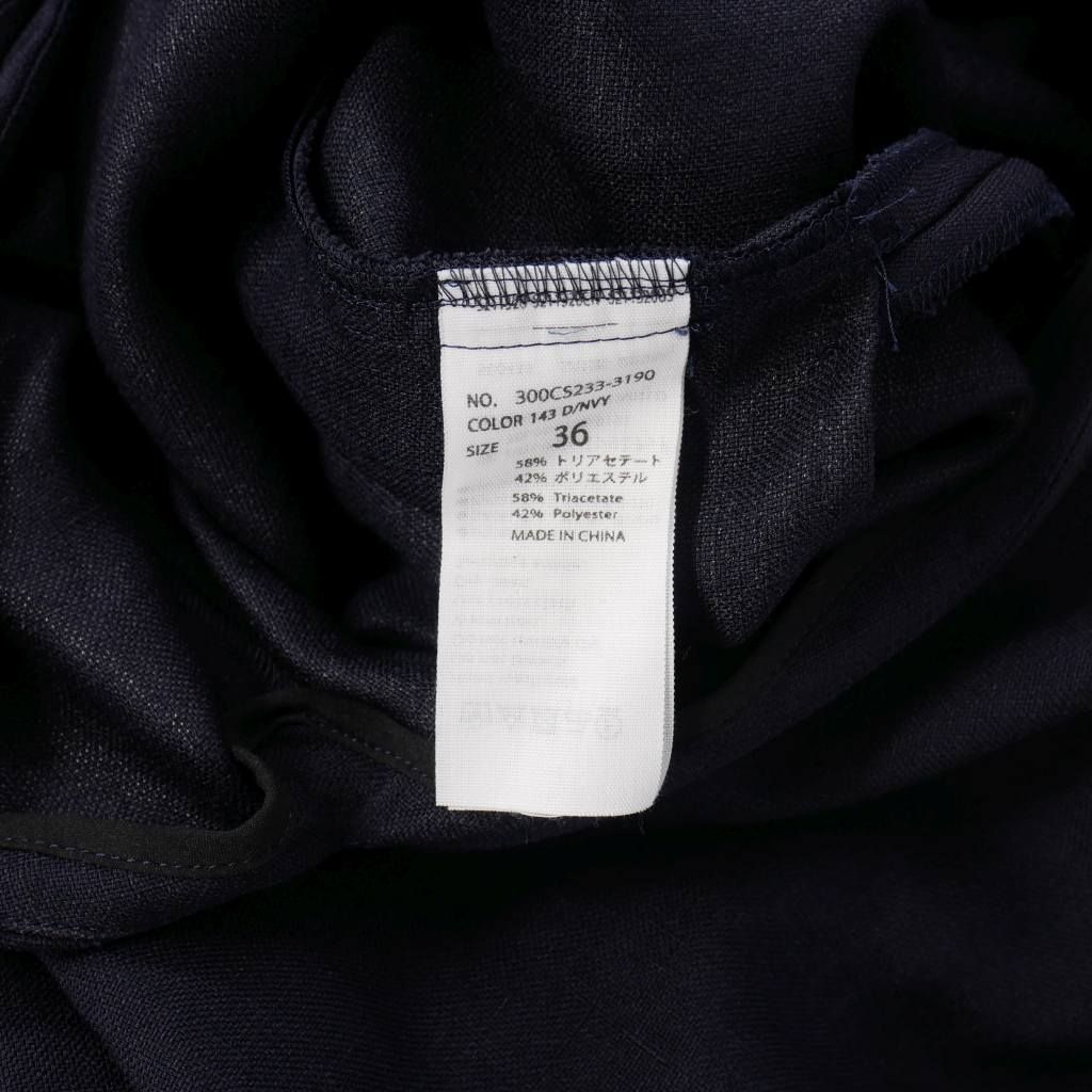 ENFOLD エンフォルド ノースリーブ ロングワンピース アシンメトリー ENFOLD:ネイビー アシンメトリック フレアドレス エンフォルド