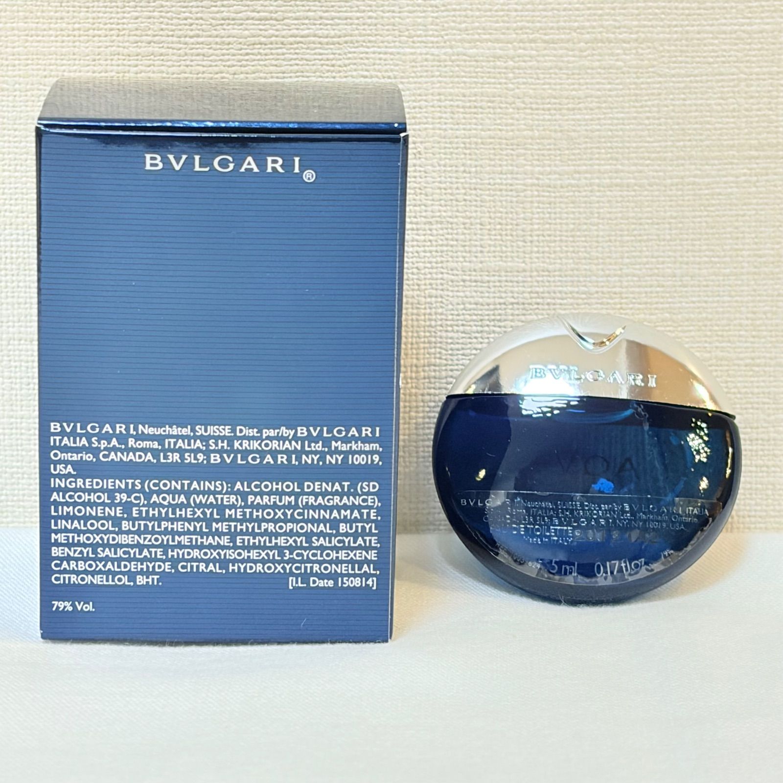 新品未使用 BVLGARI AQVA pour homme eau de toilette ブルガリ アクア