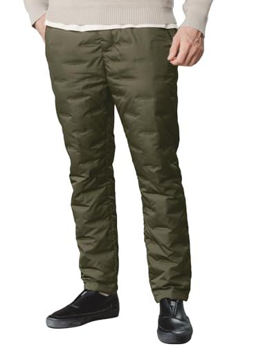 PANTS STOCK シームレスダウンパンツ メンズ ズボン ボトムス 防風 保温 透湿 撥水 洗える 乾燥機OK 軽量 作業着 登山 キャンプ 大きいサイズ 秋 冬 オールシーズン m