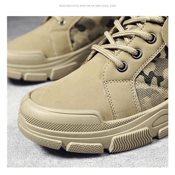 ワークブーツ メンズ ショートブーツ 編み上げ 迷彩 エンジニア レース