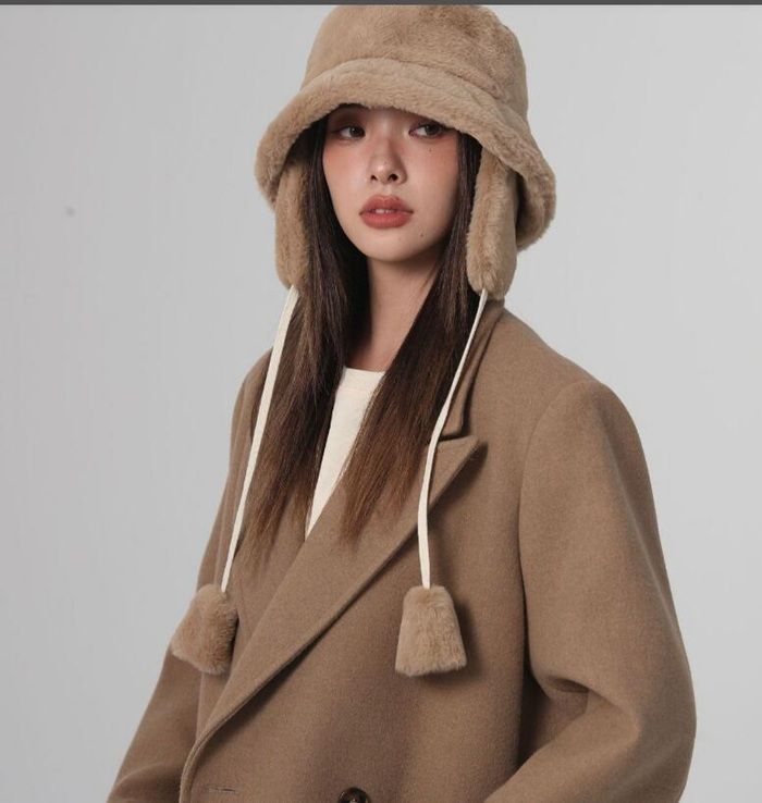 帽子 バケットハット レディース 冬 防寒 あったか もこもこ フェイク