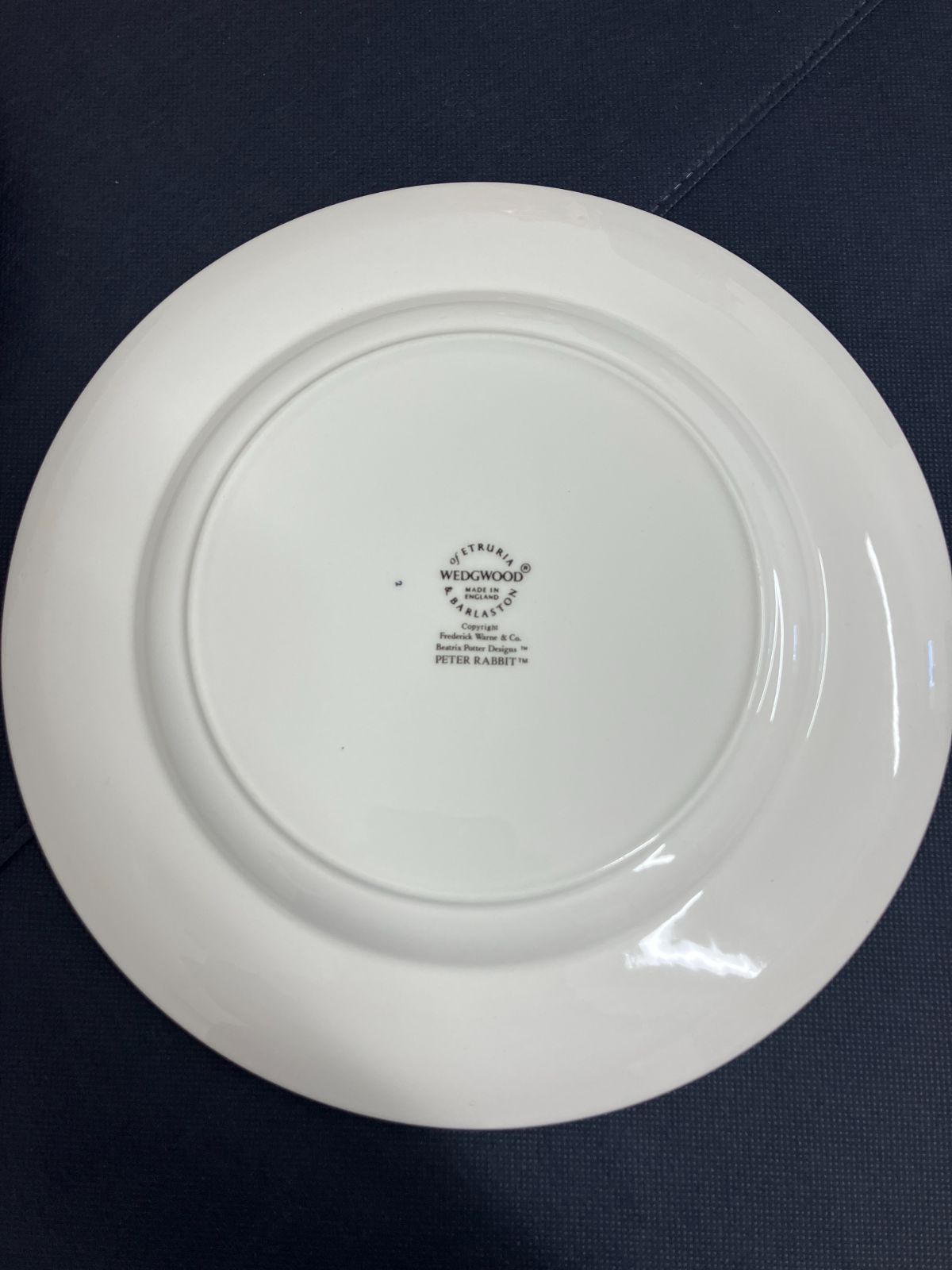  英国製 ウェッジウッド ピーターラビット 25 cm 大皿 黒刻印 旧ロゴ セット 皿 食器