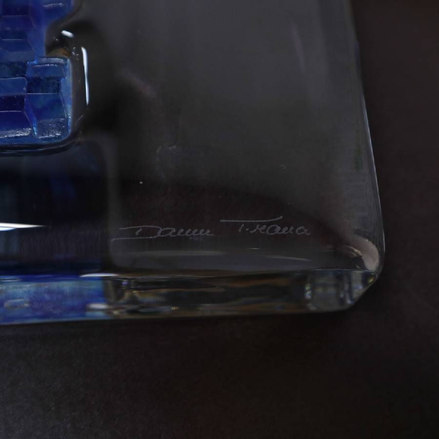 ドームフランス　クリスタルガラス Daum ドーム フランス製 ガラスの置物 白 フランス ドーム トレイ