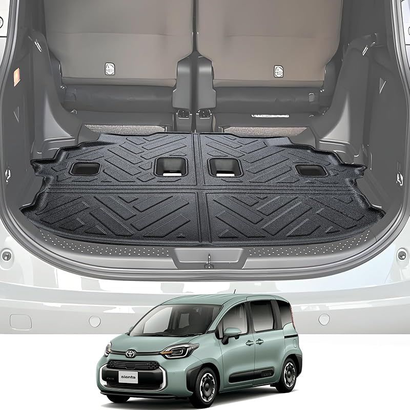 トヨタ シエンタ 10系 7人乗り ラゲッジマット 3 D 防水マット TPE製 滑り止めマット 取り付け簡単 防キズ 防水 防汚 滑り止め 内装 カスタム パーツ