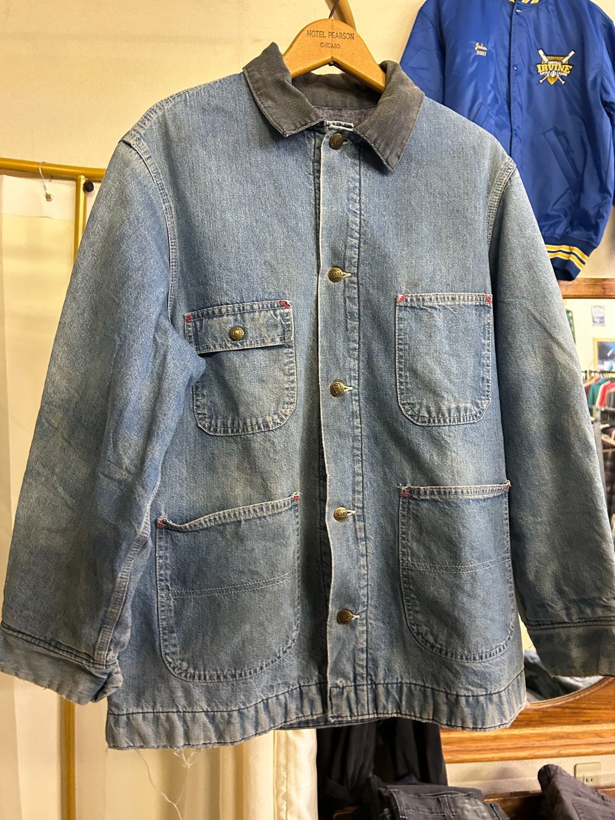 70 s〜80 s Sears シアーズ デニムカバーオール USA古着 size 42 44