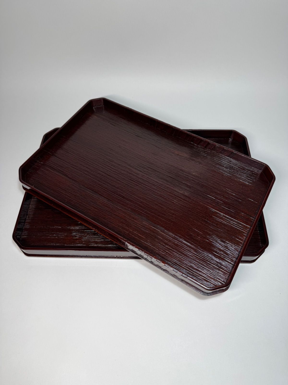 輪島塗「若島丈史」作 片木目 運び盆 大小 共箱 - メルカリ