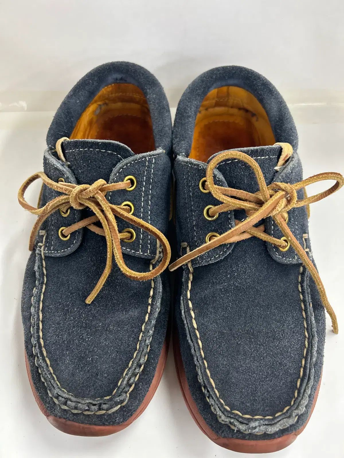 VISVIM ビズビム ネイビー アメリカン デッキ フォーク シューズ 9