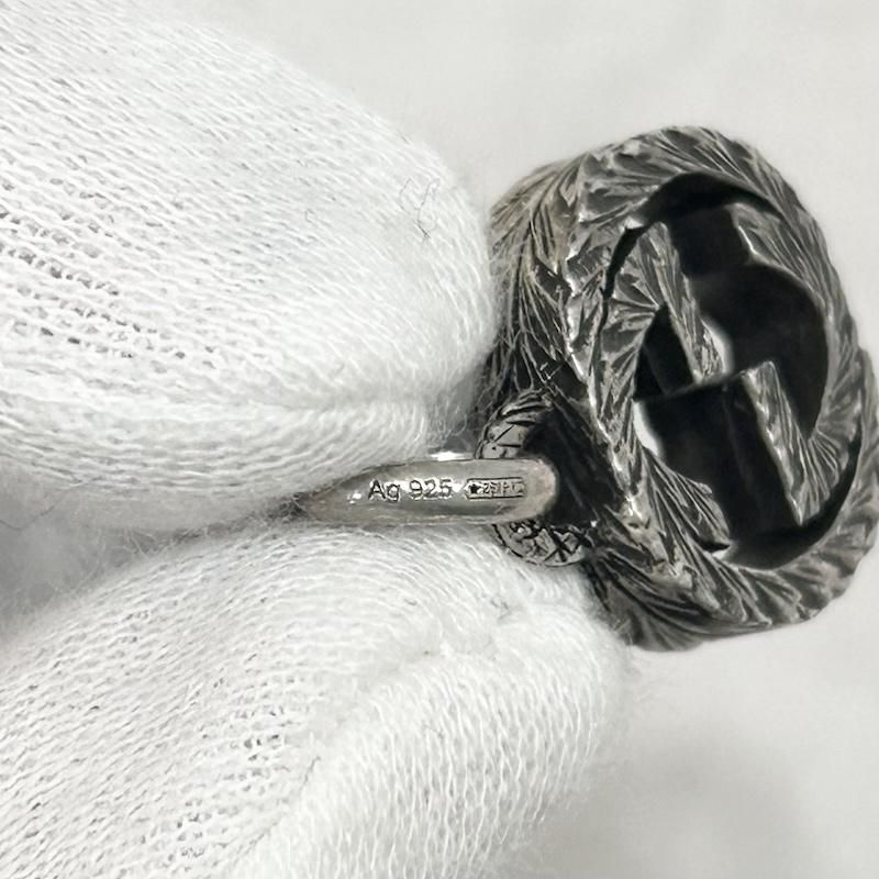 グッチ silver 925 インターロッキングG テクスチャードチェーン メンズ ISItems 古着 ダウンジャケット ネックレス 