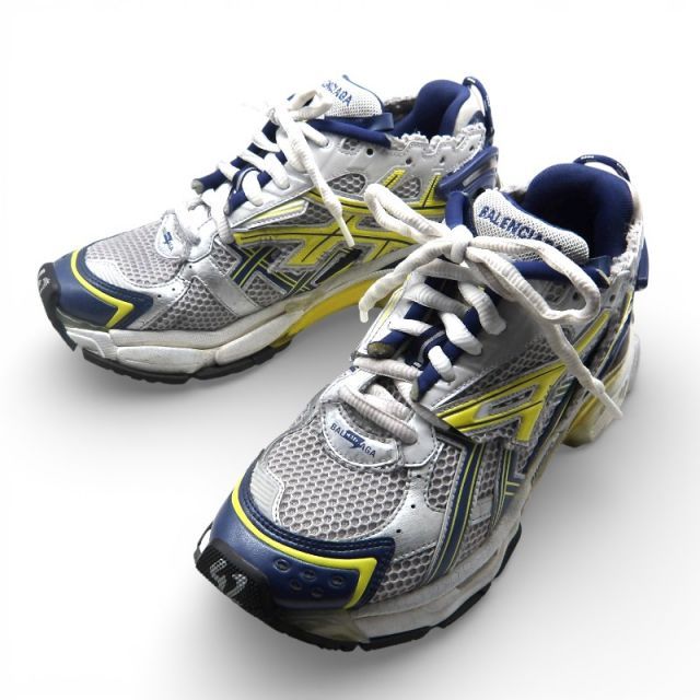 RUNNER SNEAKER サイズ27.0 cm 677403 箱無 バレンシアガ ランナー スニーカー メッシュ ローカット ダメージ加工