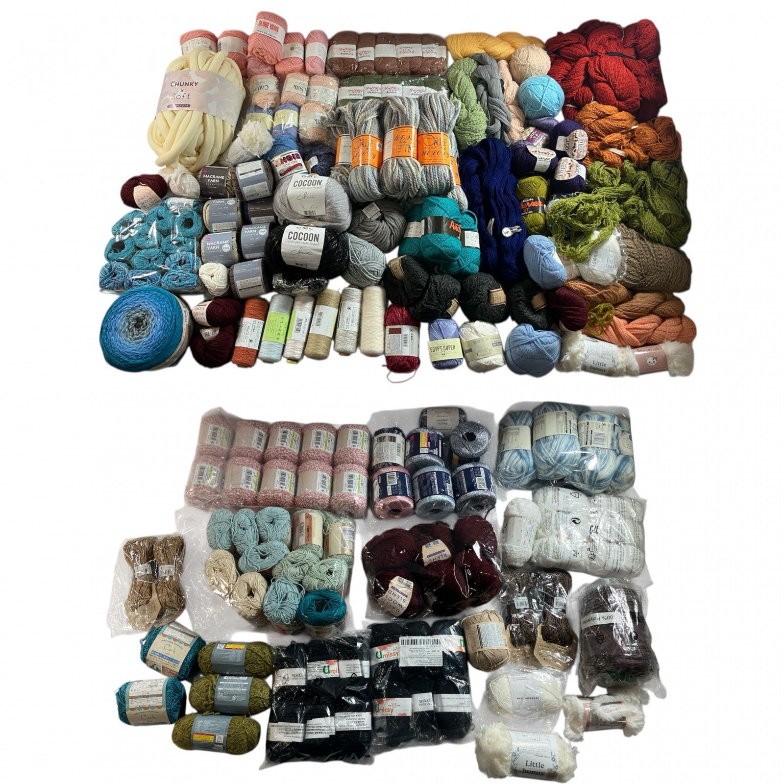 ハンドメイド 手芸用品 毛糸 約 ポリエステル 綿 アクリル 他 混紡糸 大量 まとめ商品 9 4 kg