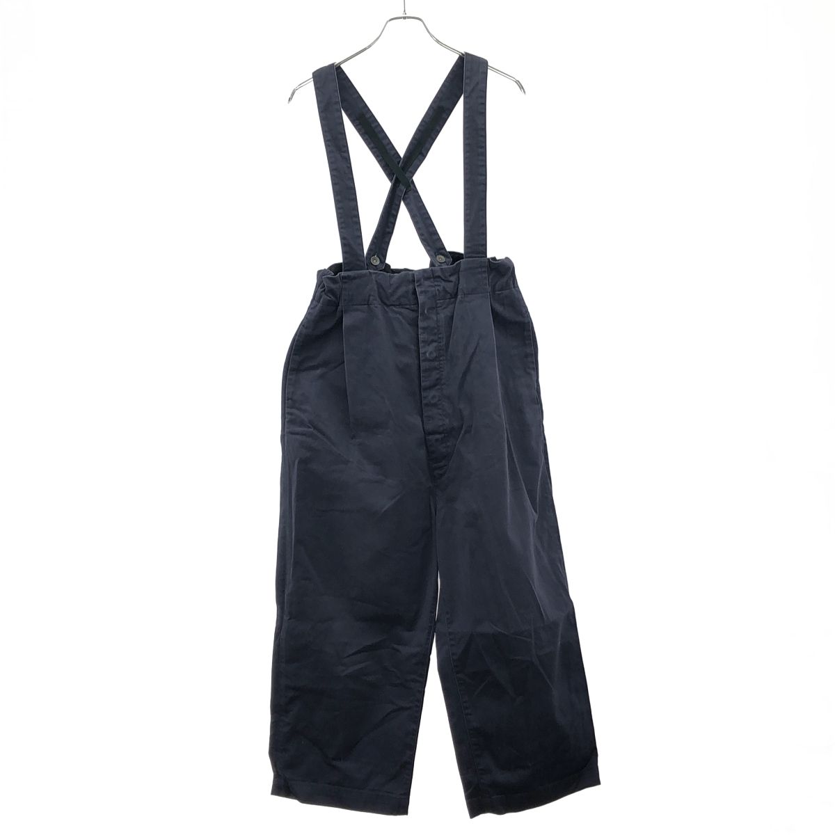 FIRMUM フィルマム ムラ綿糸サテンサスペンダーコットンパンツ FR 074 PF ネイビー XS