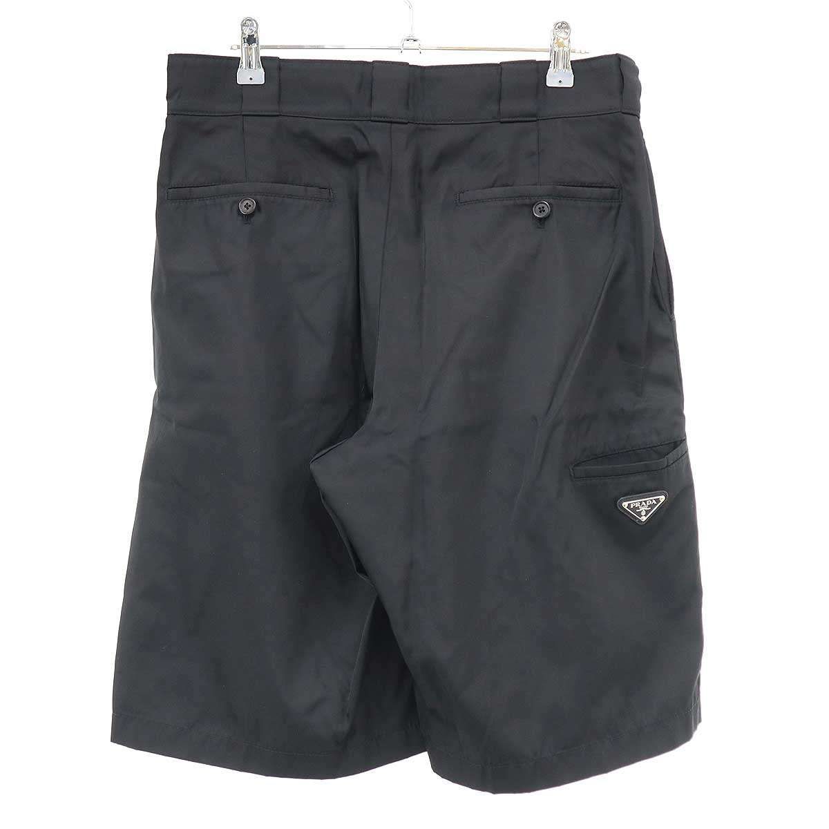 PRADA プラダ RE-NYLON ロゴプレートバミューダナイロンショーツ
