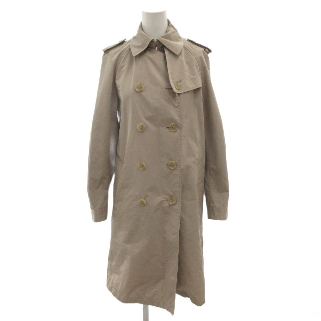 コーチ COACH トレンチコート ダブルブレスト ロゴ ロング XS ベージュ 132154 FF GY 19