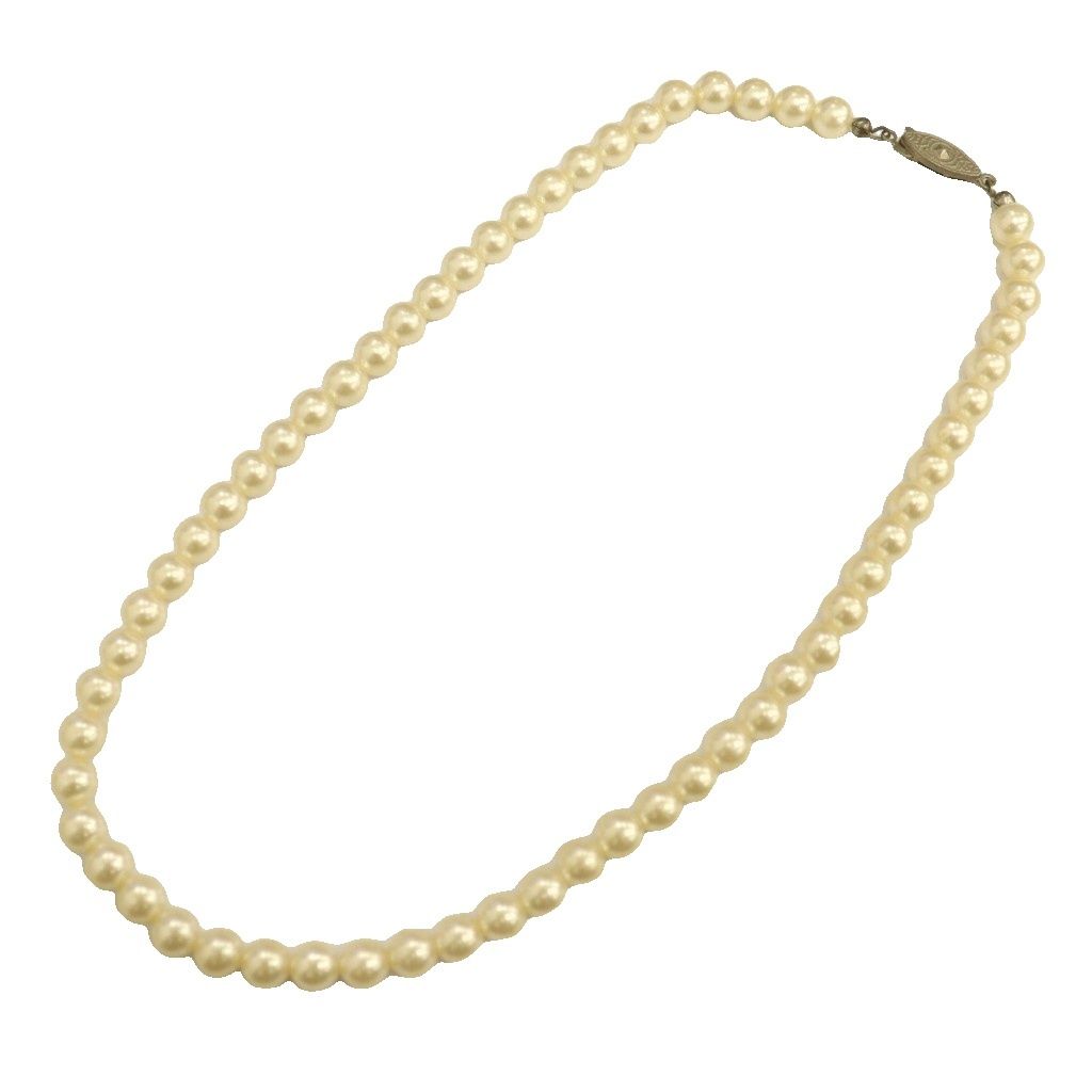 ネックレス 真珠 リアルパール 6 mm 白 ホワイト |KW GY 11