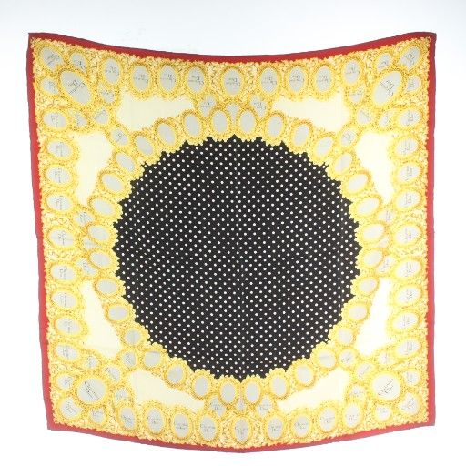 クリスチャンディオール Christian Dior スカーフ 大判 絹 シルク 水玉