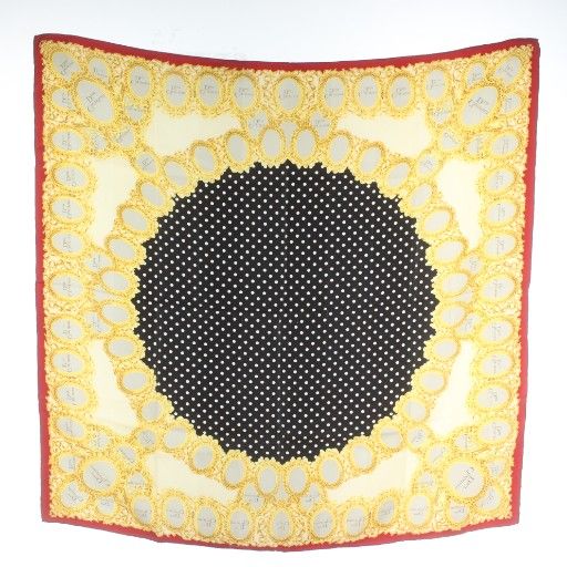 クリスチャンディオール Christian Dior スカーフ 大判 絹 シルク 水玉