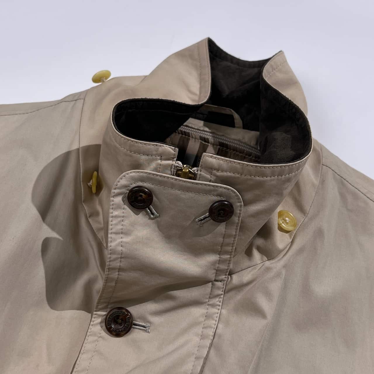 90s BURBERRY バーバリー 中綿ライナー付き ジャケット ハーフコート L