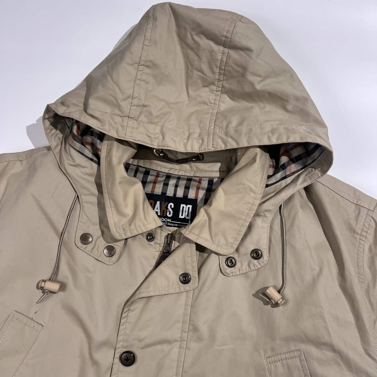 DAKS ダックス フード ダウンライナー付き ジャケット ハーフコート L