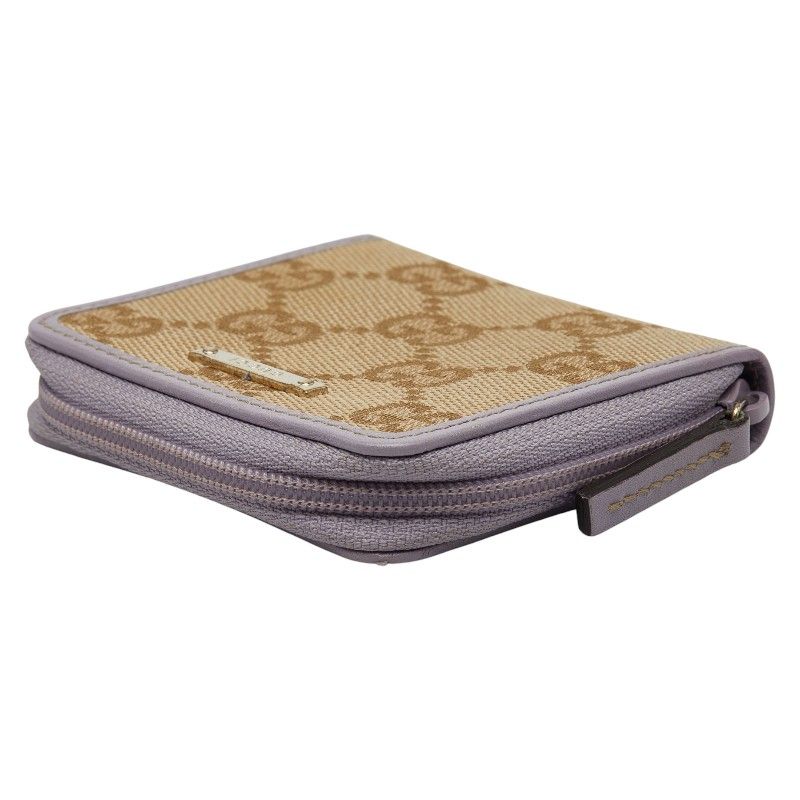 グッチ GGキャンバス コインケース 小銭入れ 115255 ベージュ パープル