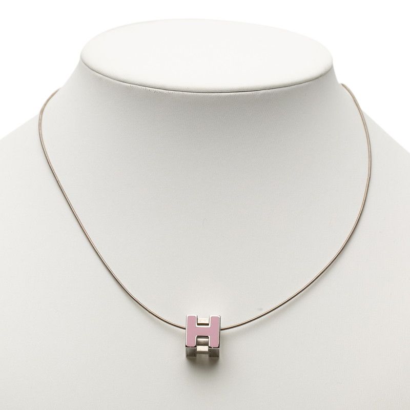 エルメス カージュ ド アッシュ Hキューブ シルバー ピンク メタル