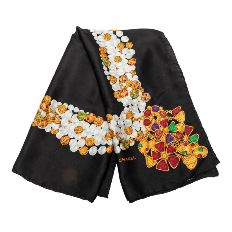 シャネル ジュエリー アクセサリー ブラック マルチカラー シルク レディース CHANEL 1 0248153