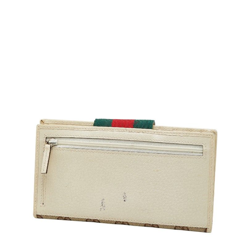 グッチ GGキャンバス シェリーライン 181672 ベージュ アイボリー キャンバス レザー レディース GUCCI 1 0248530