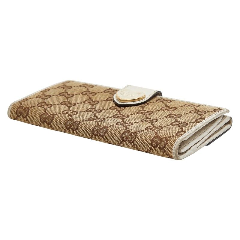 グッチ GGキャンバス ハート 203550 ベージュ ホワイト キャンバス