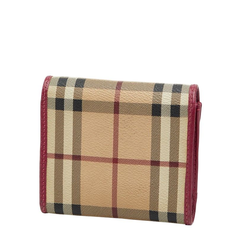 バーバリー ノバチェック シャドーホース ベージュ ピンク PVC レザー レディース 1-0248564