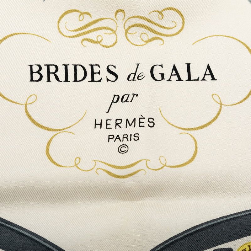  エルメス カレ90 BRIDES de GARA 式典用馬靭 ブルー マルチカラー シルク レディース HERMES 1 0249413 その他 小物