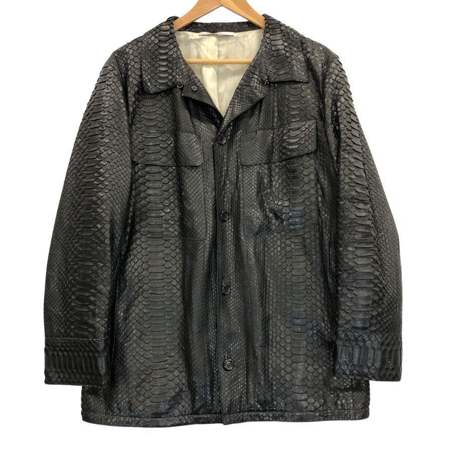 イヴサンローラン パイソン 5 Bレザージャケット サイズ52 AFA 17