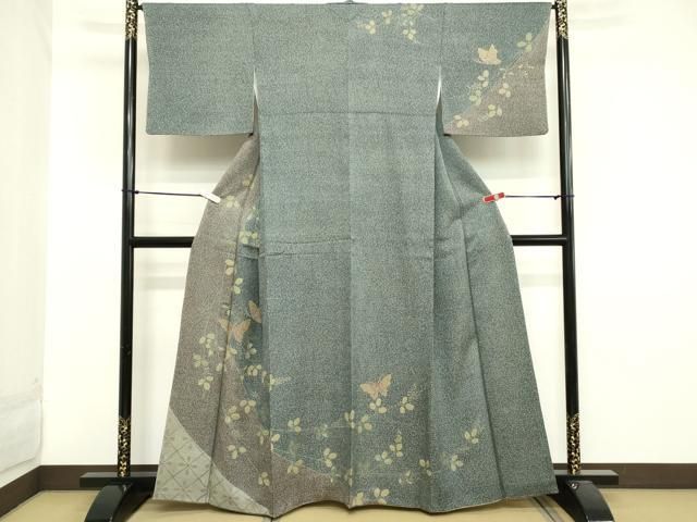 平和屋着物●訪問着　紬地　手描き　舞蝶文　猫　正絹　逸品　DAAZ7366ud 平和屋着物□訪問着 舞蝶文 正絹 逸品 DABB2228cd - メルカリ