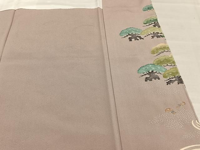 平和屋着物□豪華色留袖 作家物 駒刺繍 千鳥松文 暈し染め 金糸 金彩