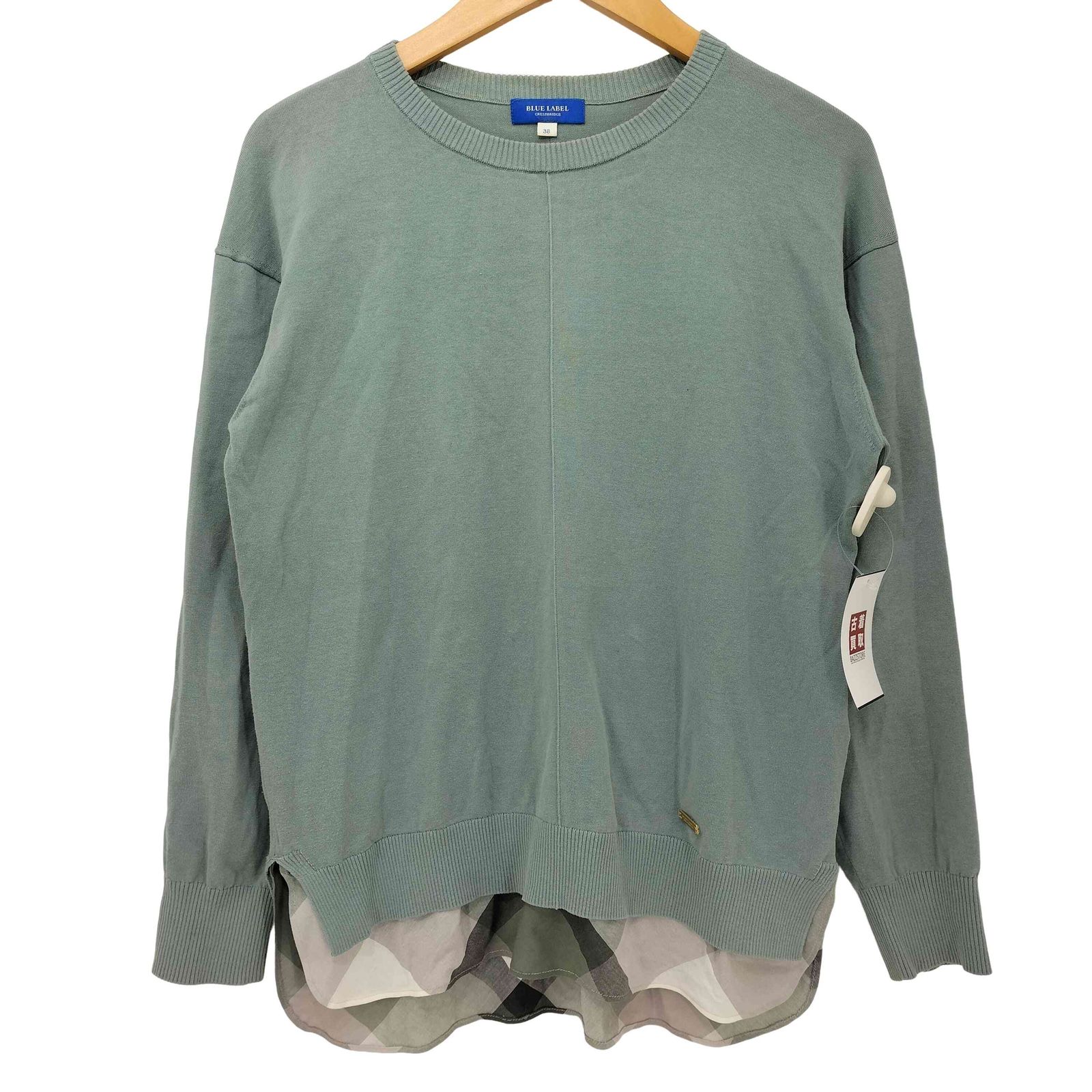 BLUE LABEL CRESTBRIDGE◇スウェット/38/コットン/GRN/55P07-639-23 