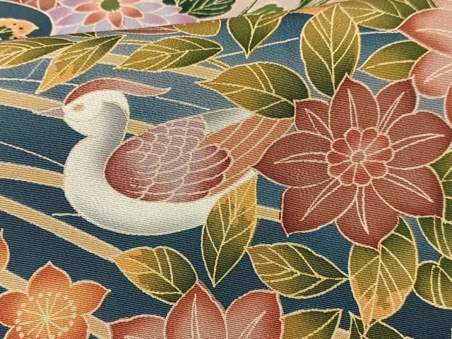 平和屋着物□豪華黒留袖 鴛鴦花文 暈し染め 正絹 逸品 AABF0848oa