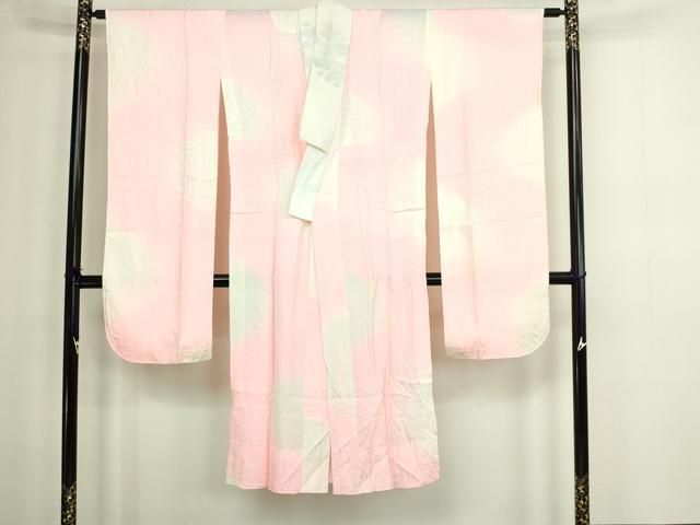 平和屋着物□振袖用長襦袢 無双仕立て 菊地紋 暈し染め 正絹 逸品