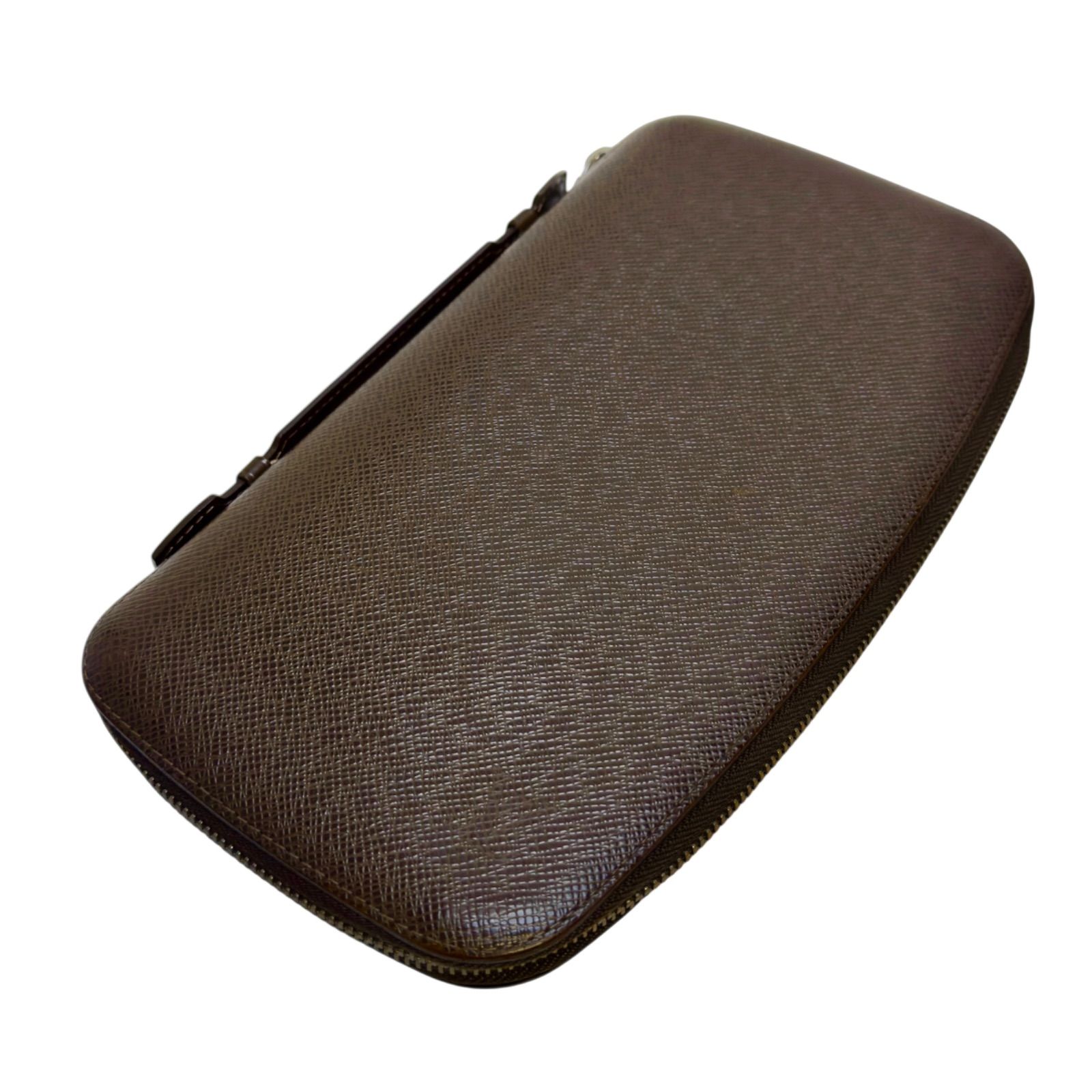 LOUIS VUITTON ルイヴィトン タイガ オーガナイザー アトール 長財布 トラベルケース クラッチバッグ グリズリ ブラウン系 レザー M 30658